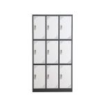 Large Capacity Metal Lockers Cabinet With Nine Doors Lockable Office Furniture
