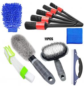 Wholesale 4inch 3.5inch 11pcs Car Clean Tools Car Washing Brush Kit from china suppliers
