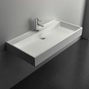 Wholesale 900*450*100mm Manmade Stone Rectangular Wall Mount Sink from china suppliers