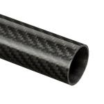Roll Wrapped Thick 1.0mm 3K Carbon Fiber Tube For Camera Pole