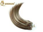 18 Inch Silky Straight Micro Ring Cambodian Virgin Hair Extensions Highlighted