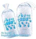 Ldpe disposable Plastic drawstring 10 Lb ice bags, Reusable FDA Safe Food Grade