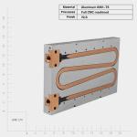 Thermal Conductivity Chilled Metal Cold Plate Heat Sink With Liquid Cooling