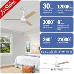 Power Saving 230V Modern Indoor APP Control Ceiling Fans 100% Copper Motor