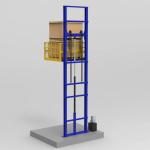 1000kg Capacity Cargo Freight Lift Warehouse Factory Use Guide Rail Cargo Lift