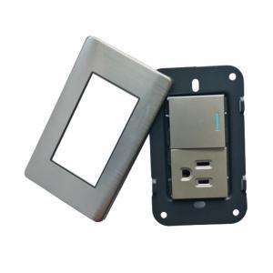 Wholesale Stainless Steel Wall Switch And Socket With Metal Brushed from china suppliers