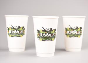 Wholesale Take Out Insulated Paper Cups With Lids , Disposable Espresso Cups Logo Printing from china suppliers