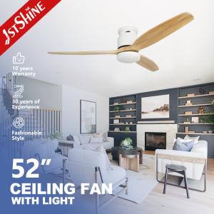 Wholesale 15CM Suspender Natural Wood Blades LED Ceiling Fan for Customizable Energy Efficiency from china suppliers