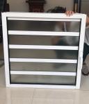 Clear Tempered Louver Glass Window Aluminum Alloy Frame Customizable Size