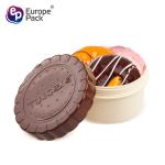 Biscuit Packaging Box Storage Dessert Chocolate Case Plastic Packing Round Clear