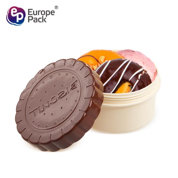 Biscuit Packaging Box Storage Dessert Chocolate Case Plastic Packing Round Clear