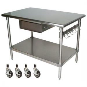 China NSF Kitchen Working Desk Food Storage Equipment / Dining Hall Meal Prepare Table on sale