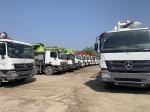 3 Axles 47M Used Concrete Boom Truck 11/7 Mpa One Button 120M3/H
