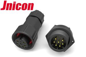 Wholesale Black Plastic IP68 Power Connector 12A 300V M19 7 Pin Screw Locking from china suppliers