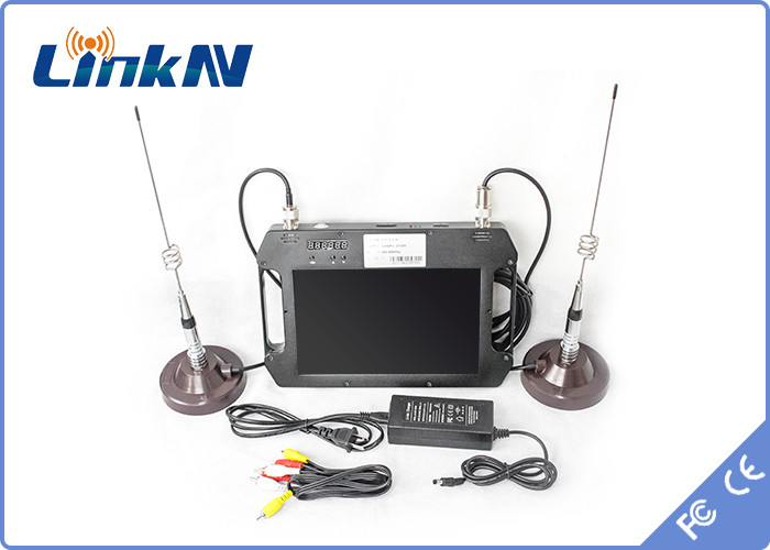 Rugged Handhled COFDM Video Receiver with Display Diversity Reception AES256 Battery Powered