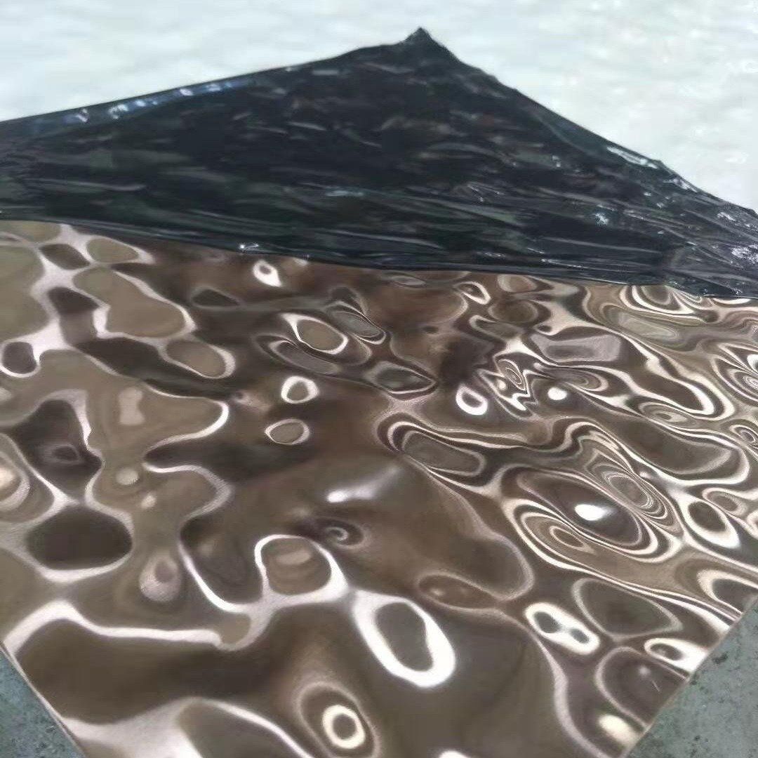 Wall Decoration Stainless Steel Sheet Water Ripple Pattern Thickness 0.3 - 3.0mm SS Sheet