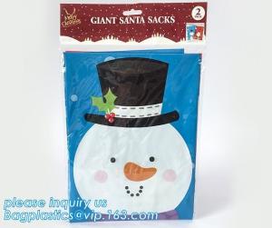 Wholesale Giant Red &amp; White Mega Dot XMAX Gift Sack Toy Packing Bag 36x44 IN,promotional Polyethylene giant toy gift bags/ sack from china suppliers