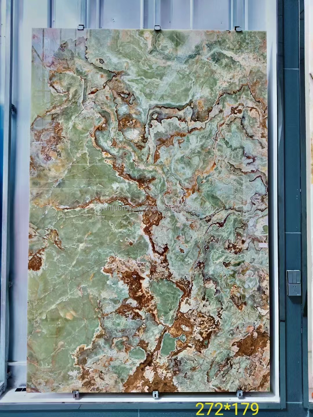 Green Onyx Marble Backlit Panel for Modern Graphic Design and Wall Decoration Purpose
