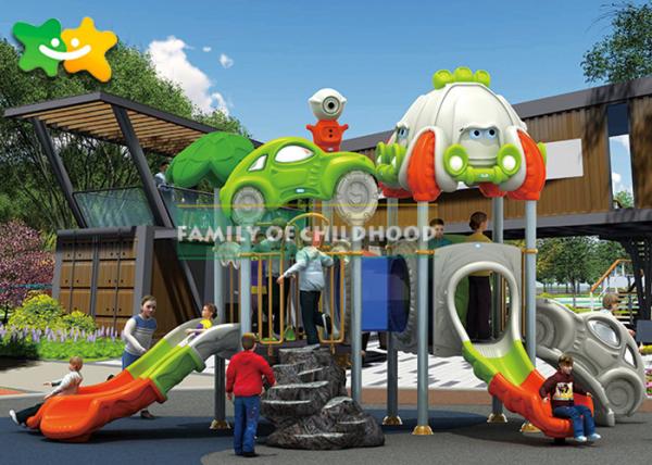 Entertaiment Park Outdoor Play Equipment Plastic Embankment Slide Small