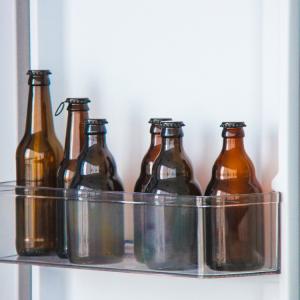 Wholesale Clear 330ml 500ml Glass Sparkling Water Bottle With Aluminum Lid Soda Glass Bottles from china suppliers