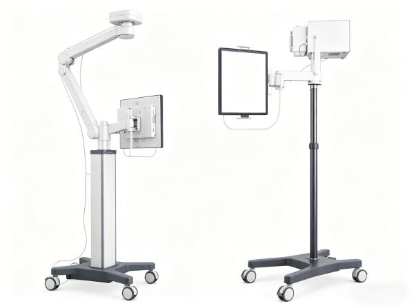 Height Adjustable Vertical DR Bucky Stand, Heavy Duty Mobile X-ray Detector