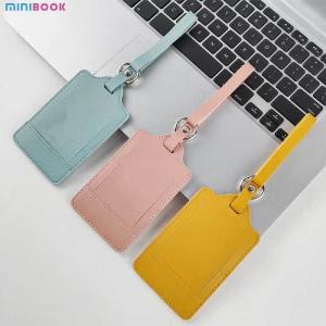 Wholesale Luggage Tag And Passport Holder Set Customized Real Pu Leather Travel Name Id Address Tag from china suppliers