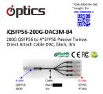 200G QSFP56 to 4x50G SFP56 Breakout DAC(Direct Attach Cable) Cables (Passive) 3M