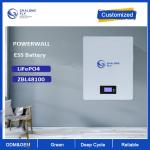 Powerwall 100Ah 5KW Lifepo4 Rechargeable Battery Wall Mounted For Solar Power