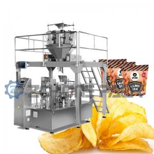 China Potato Chips Granule Packing Machine Eight Stations With Multi Head Scale on sale
