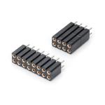 2.54mm Dual Row H7.0mm 10.0mm Straight Brass Machined Round Female Header