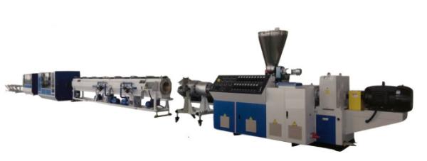 UPVC CPVC Plastic Pipe Production Line , PE Pipe Extrusion Line Uniform