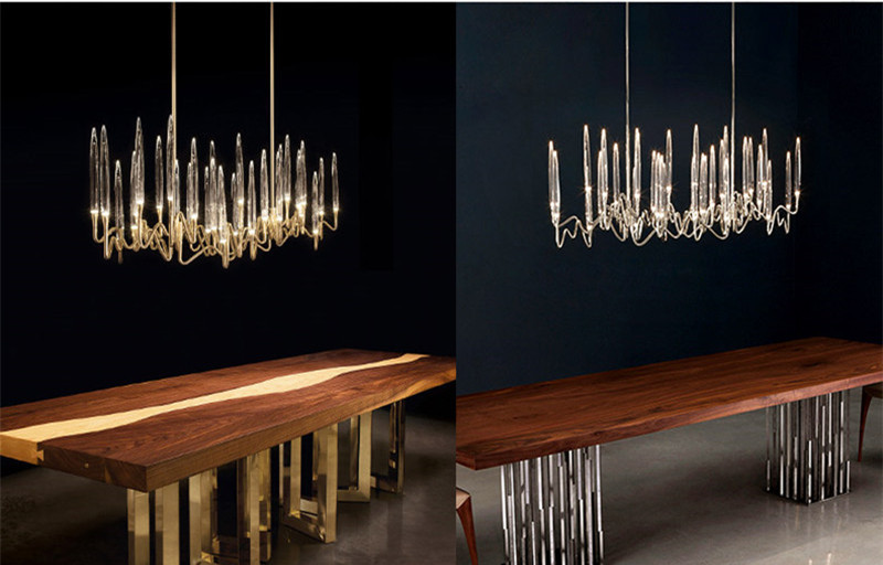 Luxury Crystal Chandelier Living Room Dining Bedroom Gold Silver Chandelier (WH-MI-414)