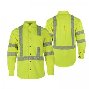 Wholesale Long Sleeve Reflective Safety Shirts Safety Yellow Shirts With Reflective Stripes from china suppliers