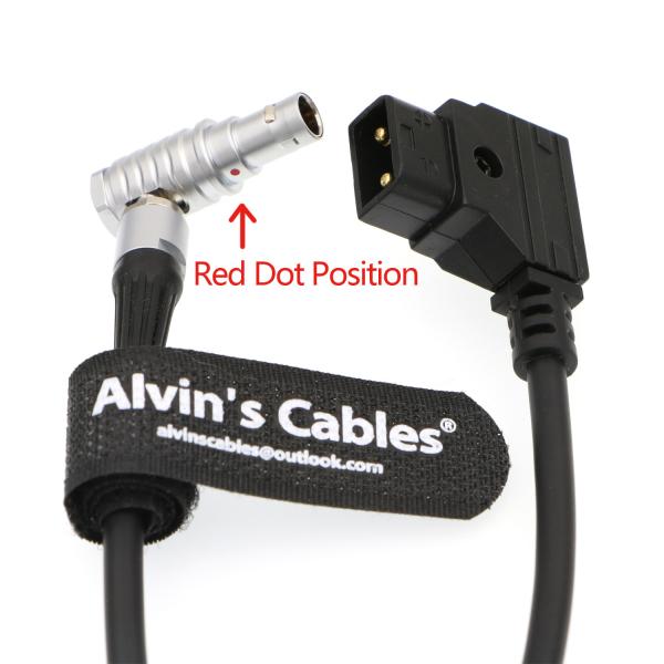 Alvin's Cables Power Cable for Teradek Bolt 500 2 Pin Rotate 180 Right Angle