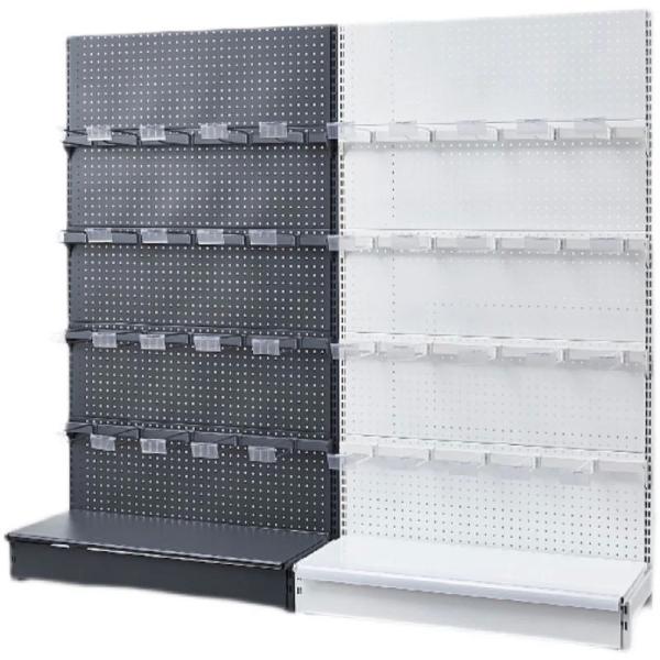 Eupo Style Display Gondola Supermarket Shelf High Quality Fashion Black Metallic