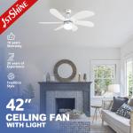 Pull Chain Style ROHS Quiet Ceiling Fans 42 Inch Decorative For Home