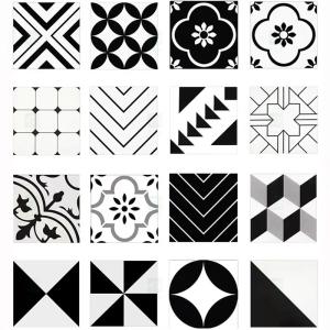 Wholesale Nordic INS Style Black White Glazed Porcelain Tiles 300*300mm For Floor And Interior Wall from china suppliers