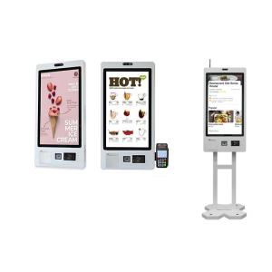 Wholesale Wall Mounted Self Ordering Kiosk with Capacitive Touch / Ticket Printing from china suppliers