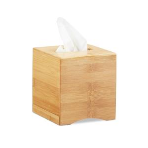 Wholesale Bathroom Wooden Tissue Holder Square Tissue Box Easy Cleaning FDA Approved from china suppliers