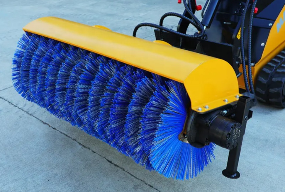 Skid Steer Loader Rotary Broom Sweeper Crawler Practical Backward Sweeper