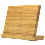 ISO9001 2000 System Natural Bamboo Wood Magnetic Knife Block Holder Customized