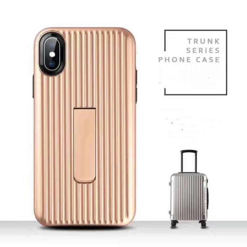 Luggage Case with Kickstand PC TPU Back Cover Color Blue For Samsung S9 Plus NOTE8 S7 Edage J2 Pro J5 Prime G530 J710