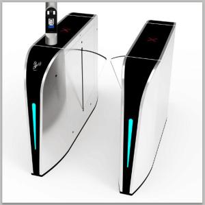 China 0.3 Seconds Automated Turnstiles Flap Barrier Gate For Airports Stations on sale