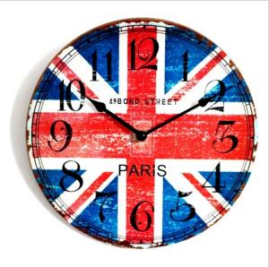 Wholesale Retro Vintage Quartz Wall Clock Modern Home Decor MDF Wooden Wall Clock from china suppliers