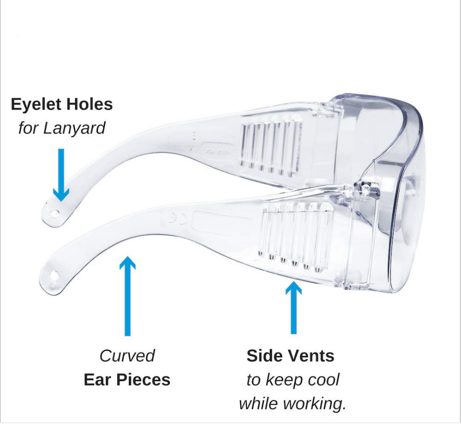 Personal Medical Eye Protection Glasses Antifoam High Definition Anti Fog Safety Glasses ISO9001