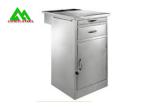 Metal Hospital Ward Equipment Stainless Steel Bedside Table With Drawer