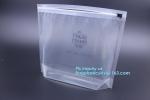 metal packaging slider zipper bag, Slider Zipper PVC Pouch Clear Vinyl PVC Zip