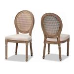 Dinning Banquet Event French Style Rattan Back Solid Wood Louis Chair Stackable