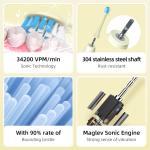 5 Modes Oral Care Electric Toothbrush Dupont Bristle Waterproof Sonic Toothbrush