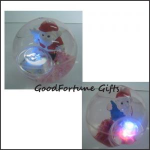 China Promotion christmas gift santa clause led flash Bouncy bouncing ball toy printed logo on sale